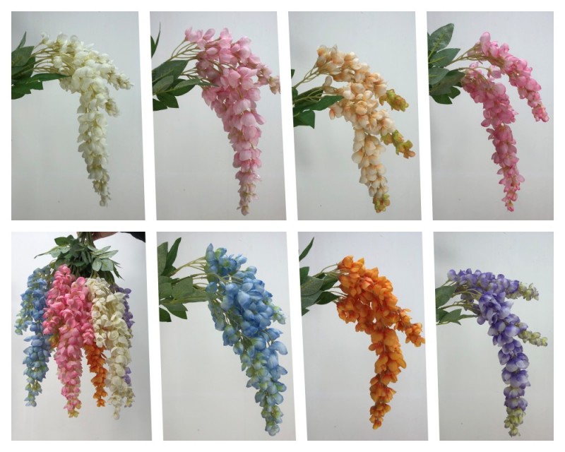 OULI® Artificial Wisteria Aubergine - hoogwaardige kunstmatige Wisteria -decoratie