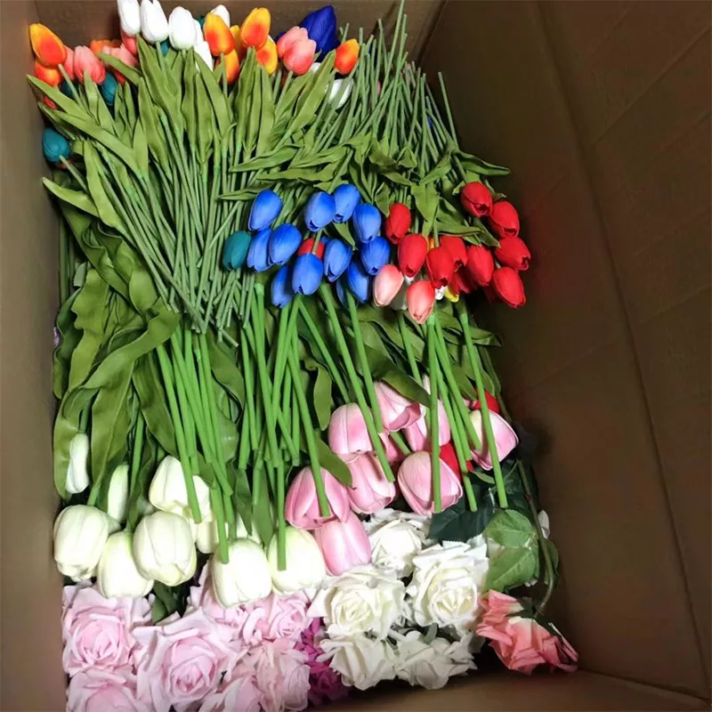 Mini pu nep tulpenbloemen